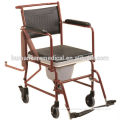 Hot sale soft office commode chair with footrest
